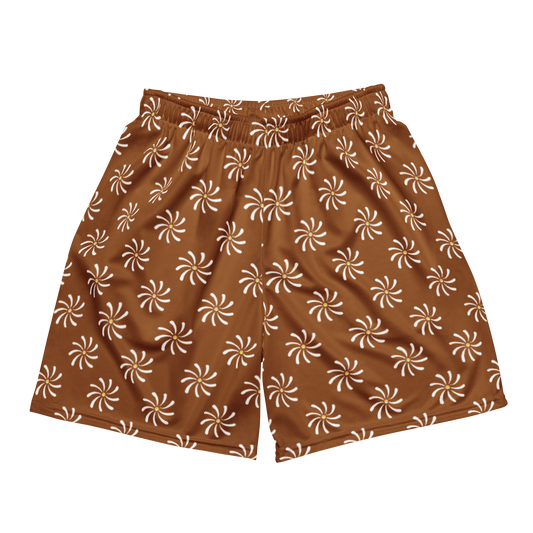 Brown 'Embrace Flower' Shorts